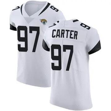 Men's Andre Carter Jacksonville Jaguars Elite White Vapor Untouchable Road Jersey