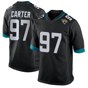 Men's Andre Carter Jacksonville Jaguars Game Black Jersey