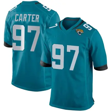 Men's Andre Carter Jacksonville Jaguars Game Teal Jersey