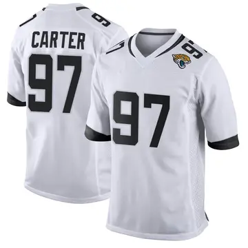 Men's Andre Carter Jacksonville Jaguars Game White Jersey