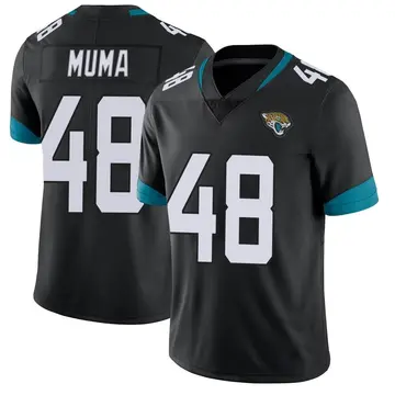 Men's Jacksonville Jaguars #48 Chad Muma Black Vapor Untouchable Limited  Stitched Jersey on sale,for Cheap,wholesale from China