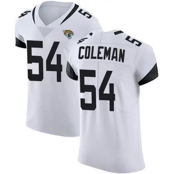 Men's DJ Coleman Jacksonville Jaguars Elite White Vapor Untouchable Road Jersey