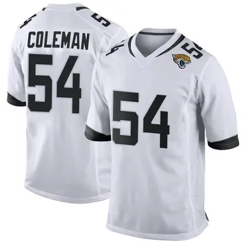 Men's DJ Coleman Jacksonville Jaguars Game White Jersey