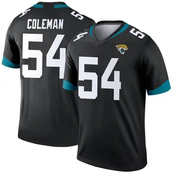 Men's DJ Coleman Jacksonville Jaguars Legend Black Jersey