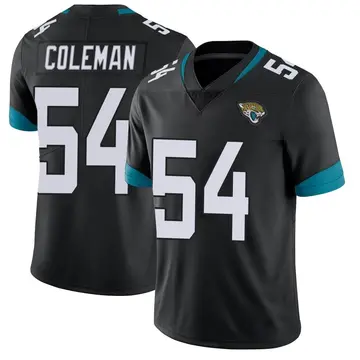 Men's DJ Coleman Jacksonville Jaguars Limited Black Vapor Untouchable Jersey