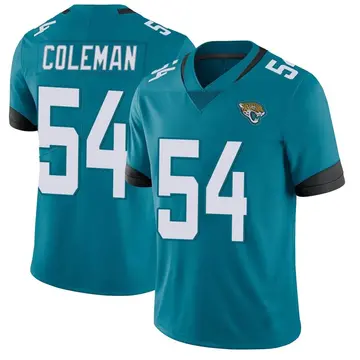 Men's DJ Coleman Jacksonville Jaguars Limited Teal Vapor Untouchable Jersey