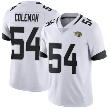 Men's DJ Coleman Jacksonville Jaguars Limited White Vapor Untouchable Jersey