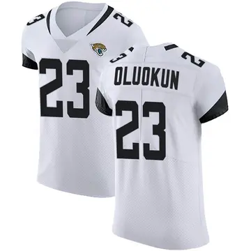 Men's Foyesade Oluokun Jacksonville Jaguars Elite White Vapor Untouchable Road Jersey