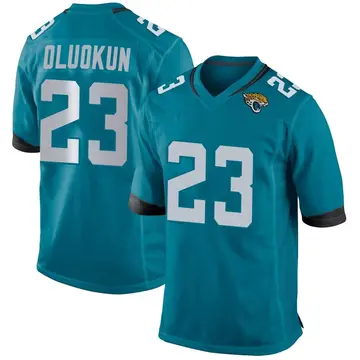 Men's Foyesade Oluokun Jacksonville Jaguars Game Teal Jersey