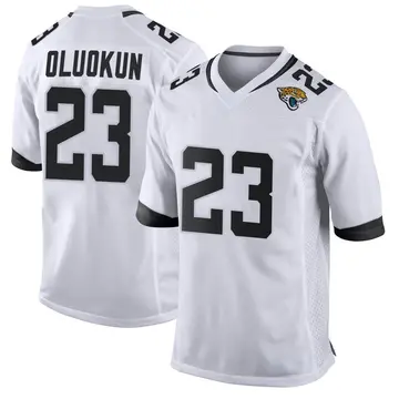 Men's Foyesade Oluokun Jacksonville Jaguars Game White Jersey