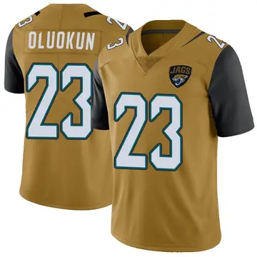 Men's Foyesade Oluokun Jacksonville Jaguars Limited Gold Color Rush Vapor Untouchable Jersey