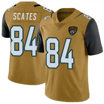 Men's Joseph Scates Jacksonville Jaguars Limited Gold Color Rush Vapor Untouchable Jersey