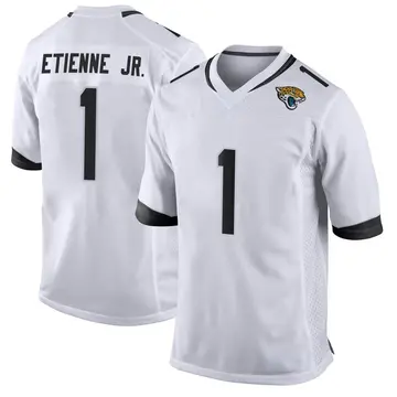 Men's Nike Travis Etienne Jr. White Jacksonville Jaguars Game Player Jersey Size: 3XL