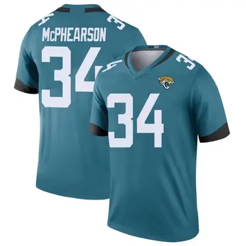 Men's Zech McPhearson Jacksonville Jaguars Legend Teal Color Rush Jersey