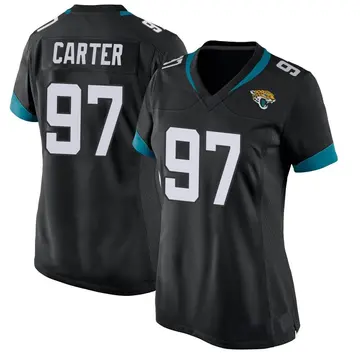 Women's Andre Carter Jacksonville Jaguars Game Black Jersey