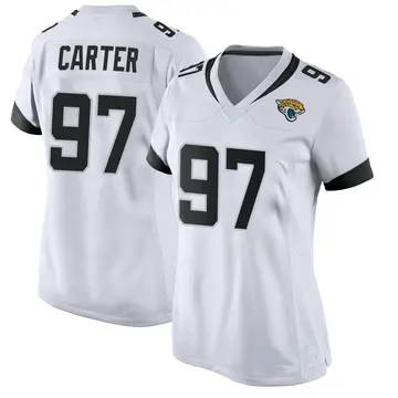 Women's Andre Carter Jacksonville Jaguars Game White Jersey