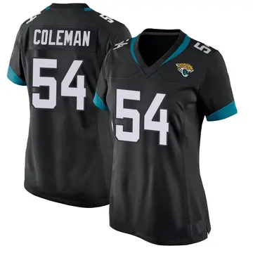 Women's DJ Coleman Jacksonville Jaguars Game Black Jersey