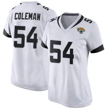 Women's DJ Coleman Jacksonville Jaguars Game White Jersey