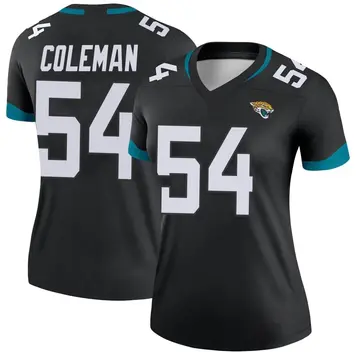 Women's DJ Coleman Jacksonville Jaguars Legend Black Jersey