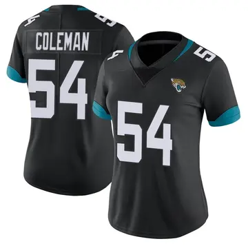 Women's DJ Coleman Jacksonville Jaguars Limited Black Vapor Untouchable Jersey