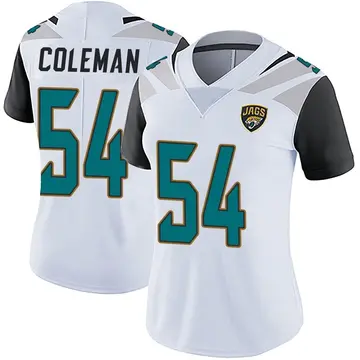 Women's DJ Coleman Jacksonville Jaguars Limited White Vapor Untouchable Jersey