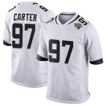 Youth Andre Carter Jacksonville Jaguars Game White Jersey