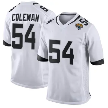 Youth DJ Coleman Jacksonville Jaguars Game White Jersey