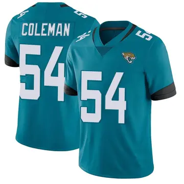 Youth DJ Coleman Jacksonville Jaguars Limited Teal Vapor Untouchable Jersey