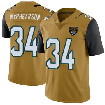 Youth Zech McPhearson Jacksonville Jaguars Limited Gold Color Rush Vapor Untouchable Jersey